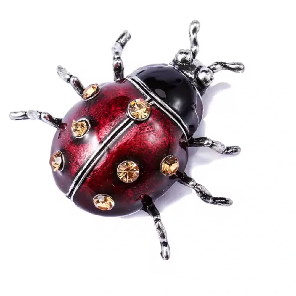 Vintage Ladybug Red Brooch - Picture 6 of 6